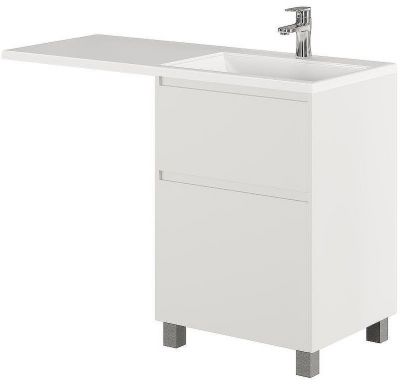 Тумба с раковиной Creto Cafor 120 R 19-W120R Белый глянец