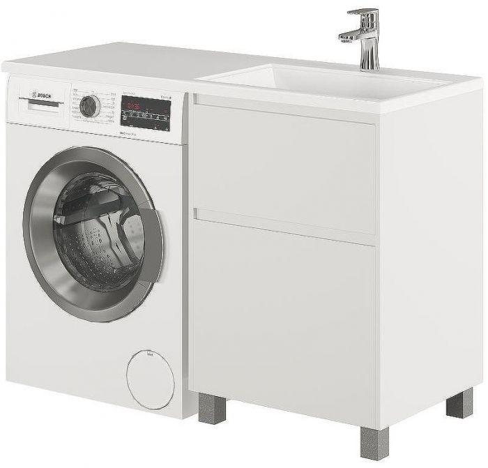 Тумба с раковиной Creto Cafor 120 R 19-W120R Белый глянец