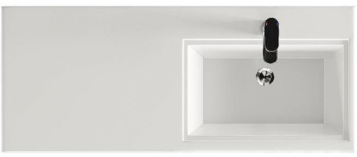 Тумба с раковиной Creto Cafor 120 R 19-W120R Белый глянец