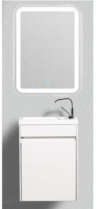 Тумба под раковину BelBagno Pietra Mini 40 PIETRA MINI-400-1A-SO-BL-R подвесная Bianco Lucido