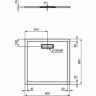 Акриловый поддон для душа Ideal Standard Ultraflat New 80х80 T4466V3 Черный шелк