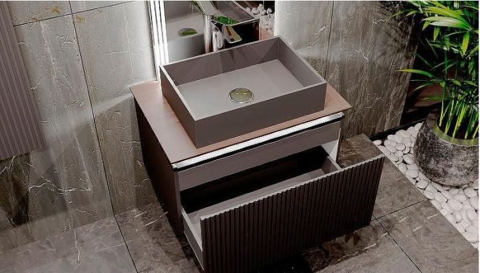 Тумба под раковину Jorno Strong 80 Str.01.80/P/A подвесная Антрацит