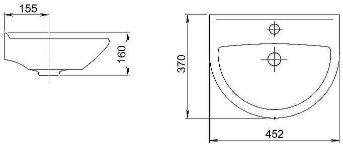 Раковина Santeri Родничок 45 1.3131.0.S00.10B.0 Белая