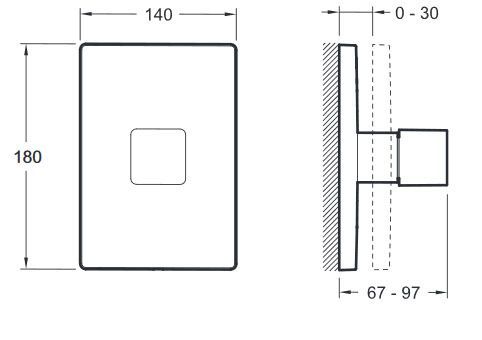 Переключатель встраиваемый Jacob Delafon MODULO E75413-CP, три выхода