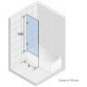 Шторка на ванну Riho VZ Scandic NXT X409 90х150 G001162120 (GX00523C0) профиль Хром стекло прозрачное