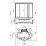 Душевой бокс Radomir Даниэла К2 140x140 1-04-6-0-5-0751 с баней с гидромассажем