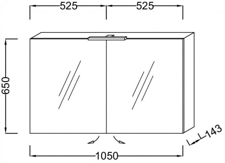 Зеркальный шкаф Jacob Delafon 105 см EB787-G95, оливковый лак Зеркальный шкаф Jacob Delafon 105 см EB787-G95, оливковый лак