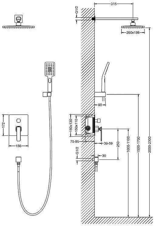 Душевая система Timo Torne SX-4319/03SM Черный