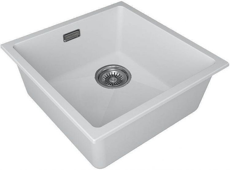 Кухонная мойка Paulmark Lumi 45 UNI-Skew LU45SK-WH Белая Кухонная мойка Paulmark Lumi 45 UNI-Skew LU45SK-WH Белая