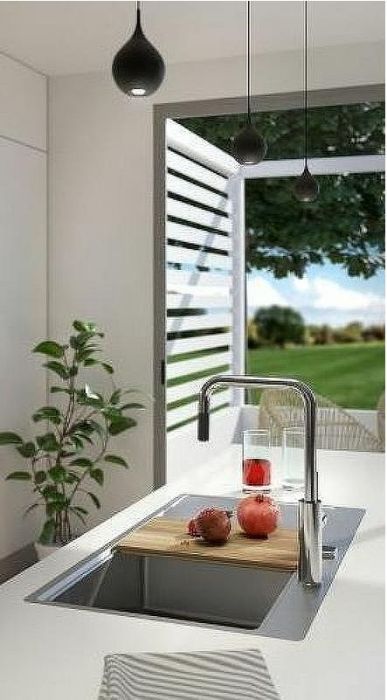 Кухонная мойка Alveus Pure 50R KMB-90 860x525 1103653 Брашированная сталь