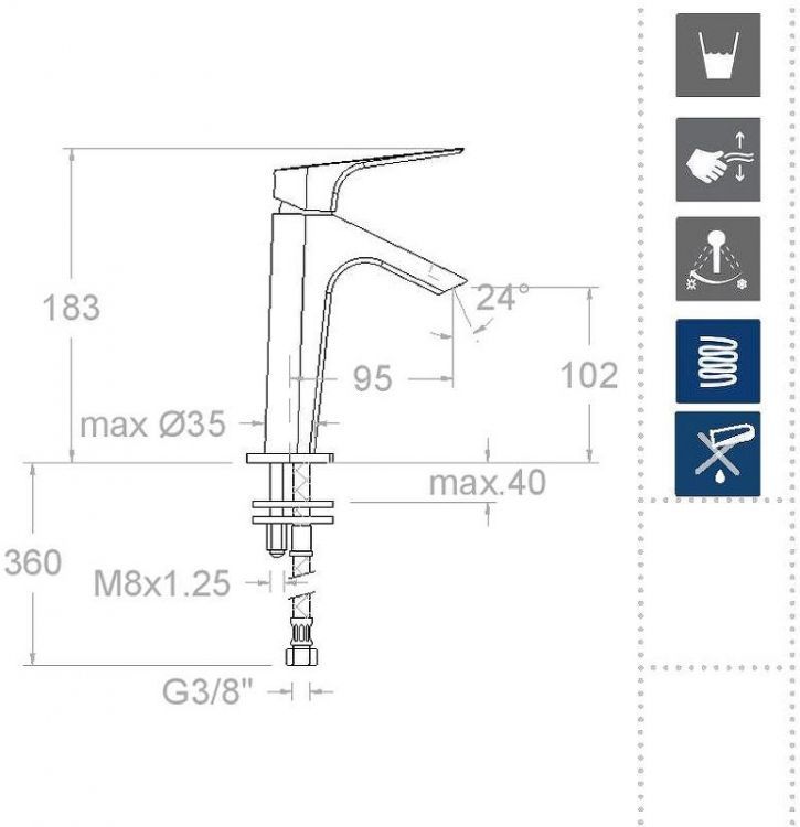 Смеситель для раковины Ramonsoler Urban Chic 210101OC Золото брашированное Смеситель для раковины Ramonsoler Urban Chic 210101OC Золото брашированное