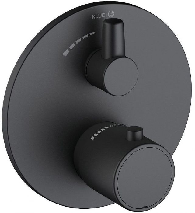 Смеситель для душа Kludi Zenta SL 388853945 с термостатом Черный матовый