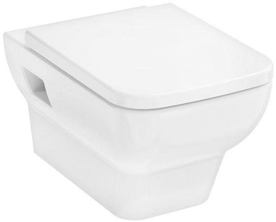 Hansgrohe комплект: CreekTide Q Унитаз подвесной 540x360, сиденье с микролифтом, безободковый, цвет: белый