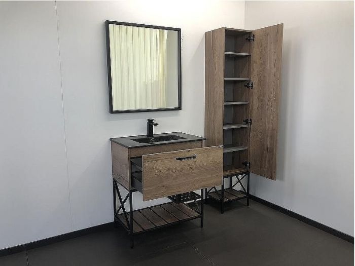 Тумба с раковиной Comforty Бредфорд 75 00004149064 Дуб темный