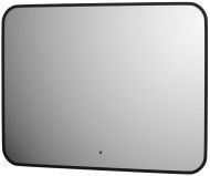 Зеркало Defesto Aura 80х60 DF 2977RH с подсветкой 25W-3000K/ИК - выключатель/Теплый белый свет/Черная рама