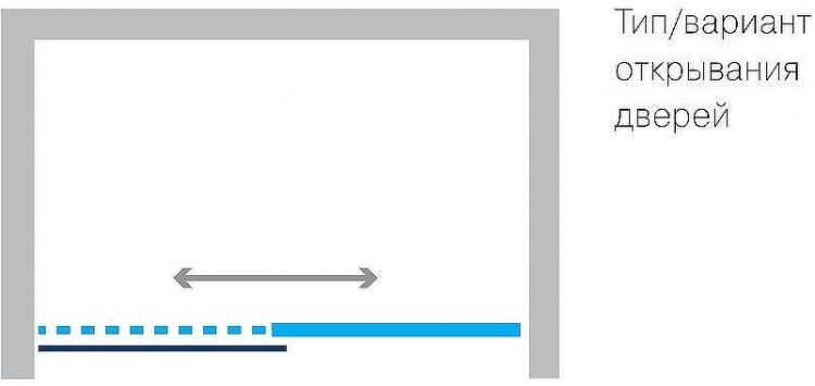 Душевая дверь Koller Pool Trend 120 TD120C профиль Хром стекло прозрачное