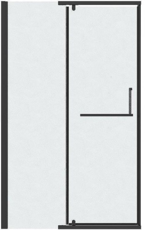 Душевая дверь Grossman Pragma 110 100.K33.03.110.21.02 профиль Черный матовый стекло шиншилла