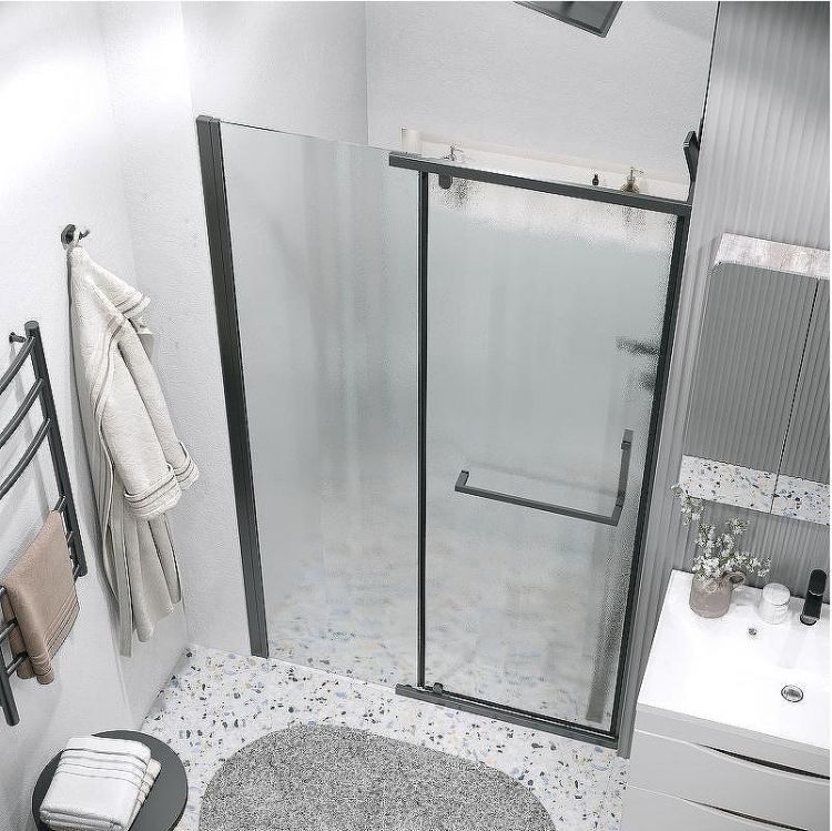 Душевая дверь Grossman Pragma 110 100.K33.03.110.21.02 профиль Черный матовый стекло шиншилла