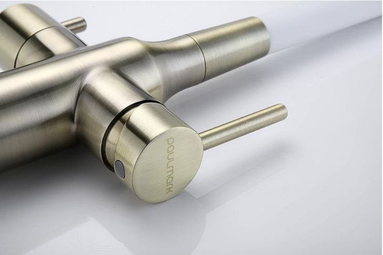 Смеситель для кухни Paulmark Salix Sa213419-BRw Бронза Белый Смеситель для кухни Paulmark Salix Sa213419-BRw Бронза Белый