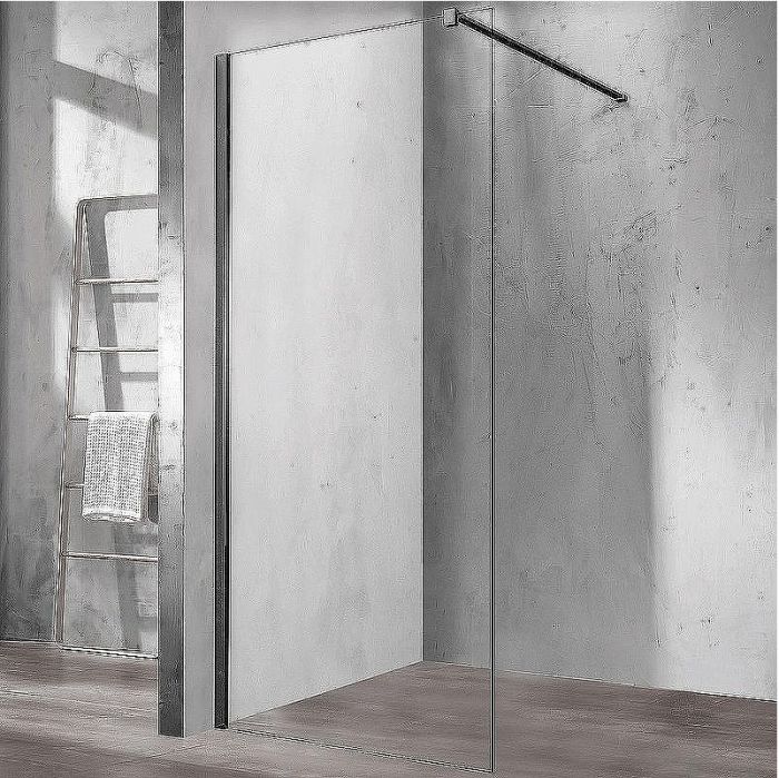 Душевая перегородка Vincea Walk-In 90 VSW-1H900CLB профиль Черный матовый стекло прозрачное