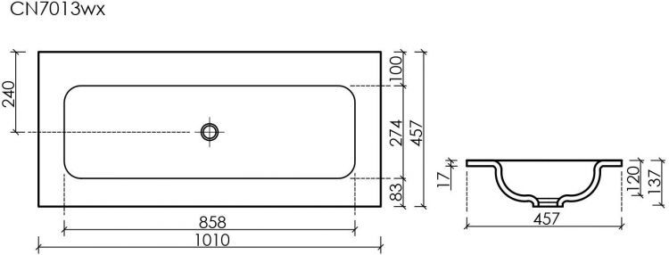 Раковина накладная SANCOS Grace прямоугольная, без отверстия под смеситель, 1010x457x137, цвет черный матовый, арт . CN7013MBwx, CN7013MBwx Раковина накладная SANCOS Grace прямоугольная, без отверстия под смеситель, 1010x457x137, цвет черный матовый, арт . CN7013MBwx, CN7013MBwx