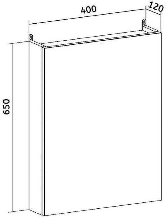 Зеркальный шкаф Runo Лада 40 00-00001192 Белый