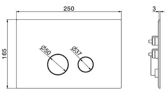 Клавиша смыва Newform X-Steel 316 69642X.59.064 цвет Gun Metal