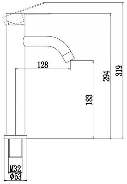 Смеситель для раковины Fmark FS8211Q цвет Графит