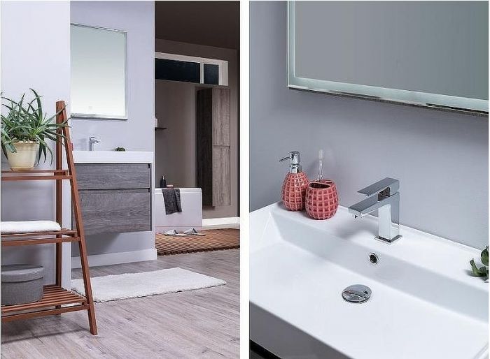Тумба с раковиной Aquanet Nova Lite 75 245245 подвесная Дуб рошелье