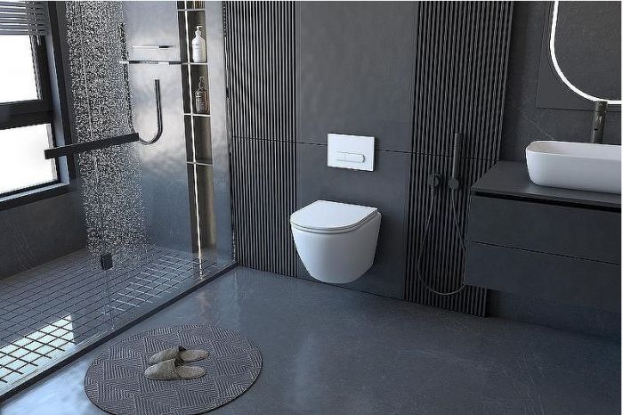 Комплект унитаза с инсталляцией Abber Bequem AC1100-AC0105-AC0121 с сиденьем Микролифт и клавишей смыва Хром