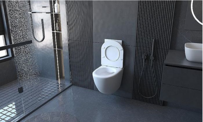 Комплект унитаза с инсталляцией Abber Bequem AC1100-AC0105-AC0121 с сиденьем Микролифт и клавишей смыва Хром