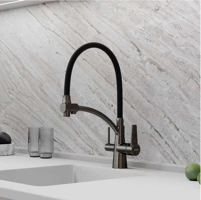 Смеситель для кухни Sancos Eri SC4001GG Вороненая сталь Черный