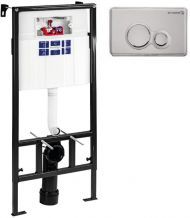 Инсталляция Bettoserb Sava Slim Superior SES40006463 для унитаза с клавишей смыва цвет Хром матовый Хром глянцевый