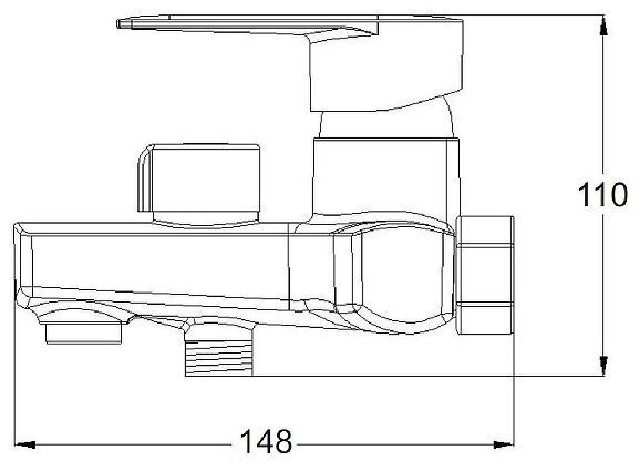 Смеситель для ванны Ростовская Мануфактура Сантехники PL6-009E Белый