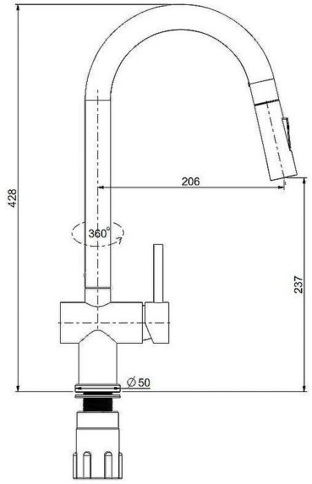 Смеситель для кухни Splenka S204.49.05 Сатин