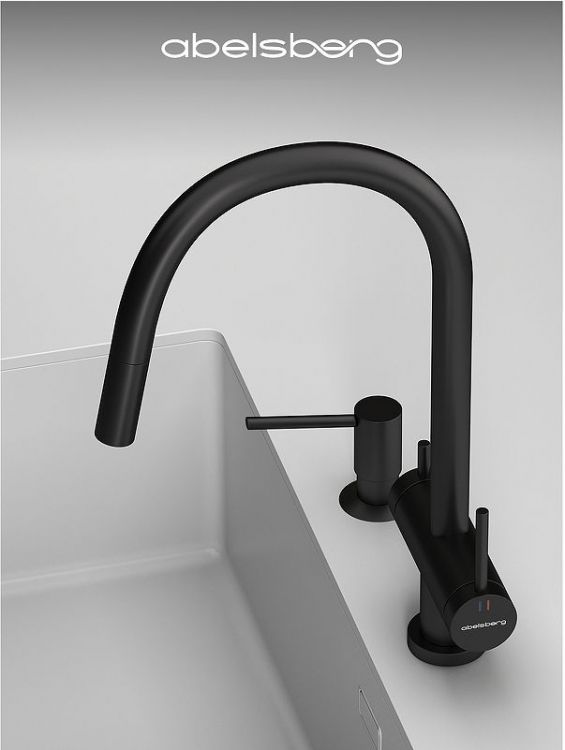 Смеситель для кухни Abelsberg Aera EMF71709MB цвет Вулканический черный