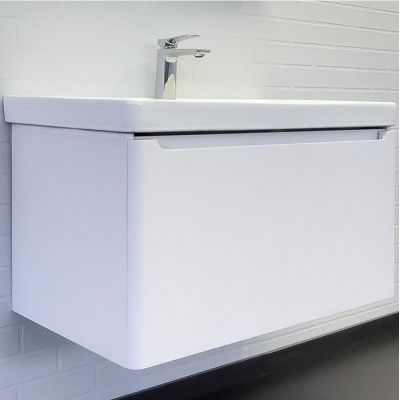 Тумба с раковиной Comforty Арзамас 80-1 00-00017177 подвесная Белая матовая