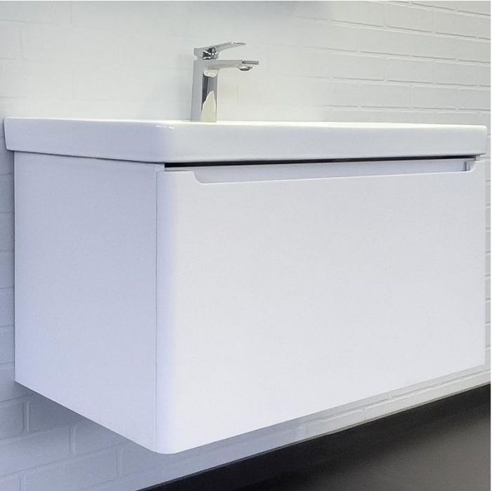 Тумба с раковиной Comforty Арзамас 80-1 00-00017177 подвесная Белая матовая