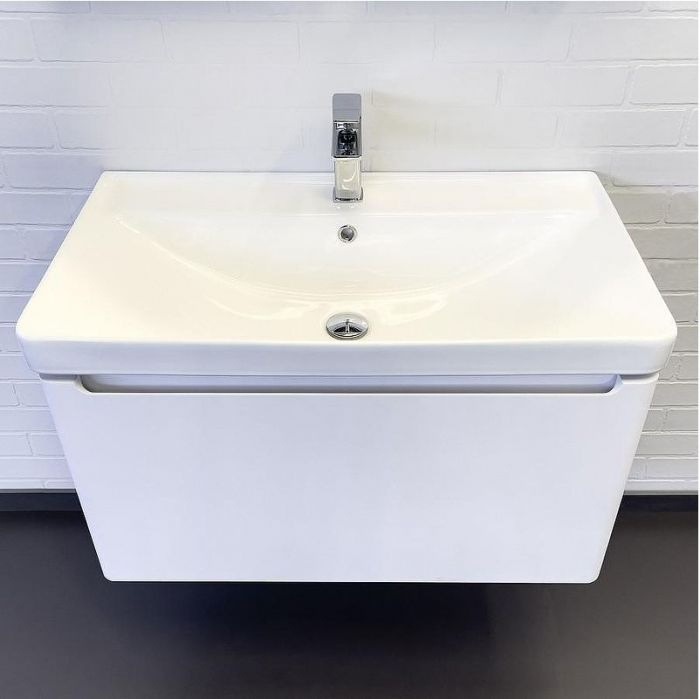 Тумба с раковиной Comforty Арзамас 80-1 00-00017177 подвесная Белая матовая