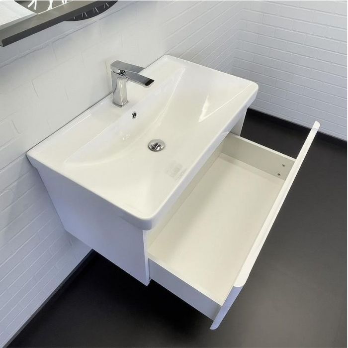 Тумба с раковиной Comforty Арзамас 80-1 00-00017177 подвесная Белая матовая