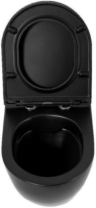 Комплект унитаза с инсталляцией BelBagno Colorato BB062CHR-MB/BB062SC-MB/BB002-80/BB007-PR-NERO.M с сиденьем Микролифт и Черной матовой клавишей смыва
