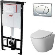 Комплект унитаза Niagara Vista NG-9301 с инсталляцией Alcaplast Sadromodul AM101/1120-3:1 RU M71-0001 с сиденьем Микролифт и клавишей смыва Хром