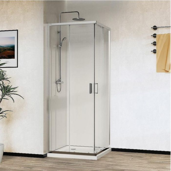 Душевой уголок Vincea City 80х80 VSS-5CT800CL профиль Хром стекло прозрачное