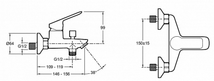 Комплект смесителей Jacob Delafon Lucien E20850RU-CP, хром