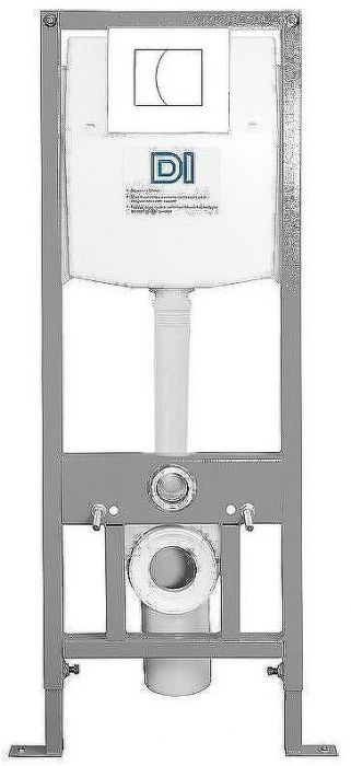 Комплект унитаза с инсталляцией Rosa Рио 4630055558407 с сиденьем и Белой клавишей смыва