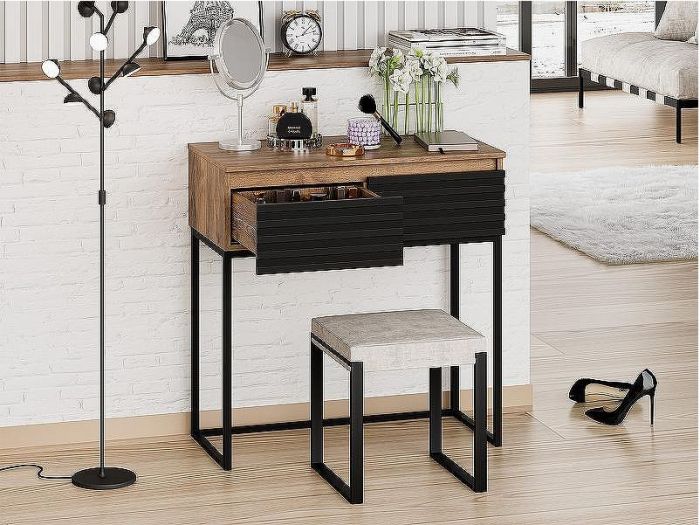 Тумба Brevita Dakota 80 DAK-019080-19-022Я Черный кварц Дуб Галифакс олово