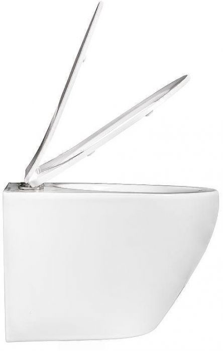 Комплект унитаза WellWant Aura WWU01122W с инсталляцией Grohe Rapid SL 38811KF0 с сиденьем Микролифт и Черной матовой клавишей смыва
