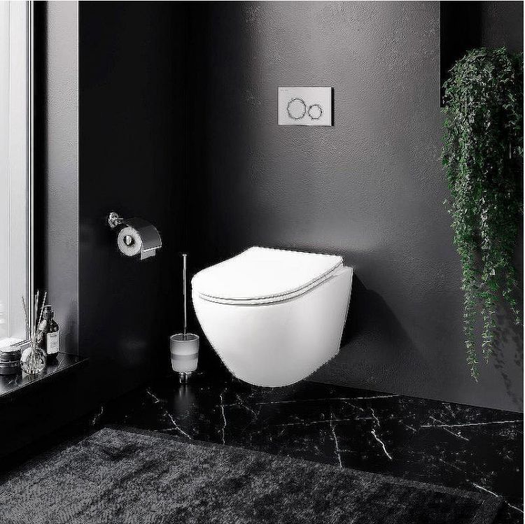 Комплект унитаза WellWant Aura WWU01122W с инсталляцией Grohe Rapid SL 38811KF0 с сиденьем Микролифт и Черной матовой клавишей смыва Комплект унитаза WellWant Aura WWU01122W с инсталляцией Grohe Rapid SL 38811KF0 с сиденьем Микролифт и Черной матовой клавишей смыва