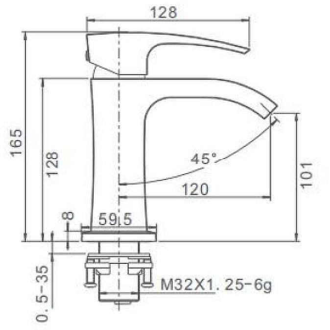 Смеситель для раковины Gappo G07 G1007-1 Хром