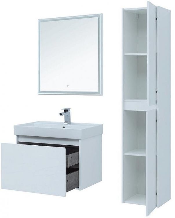 Комплект мебели для ванной Aquanet Nova Lite 75 242296 подвесной Белый